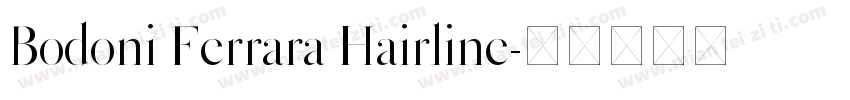 Bodoni Ferrara Hairline字体转换